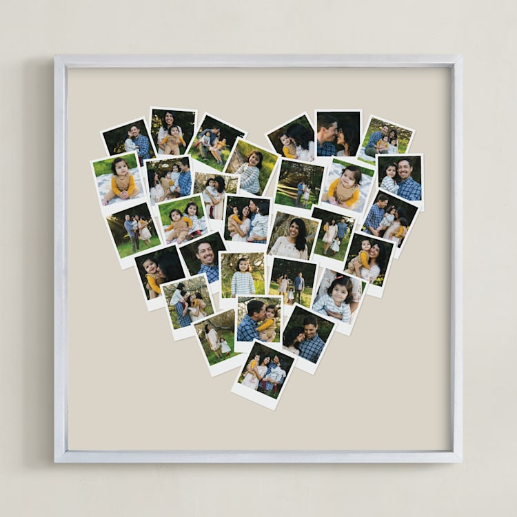 "Heart Snapshot Mix® Hues Photo Art" - Framed Photo in Warm Grey by Minted - Framed