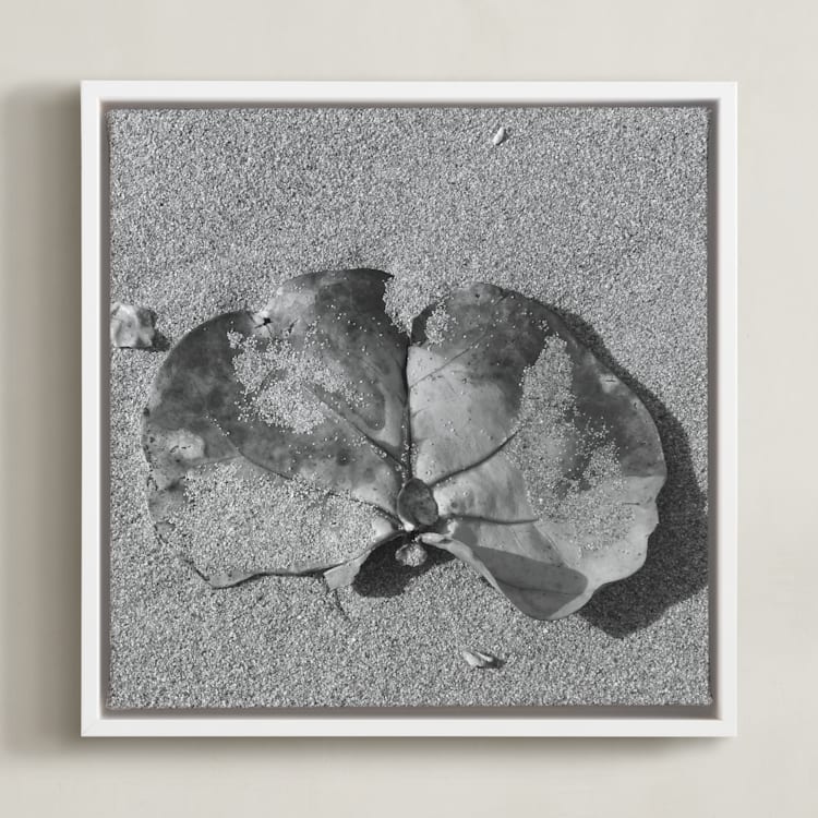 "Don't Worry, Be Happy III" - Art Print in Black and White by Annie Seaton - Framed Canvas