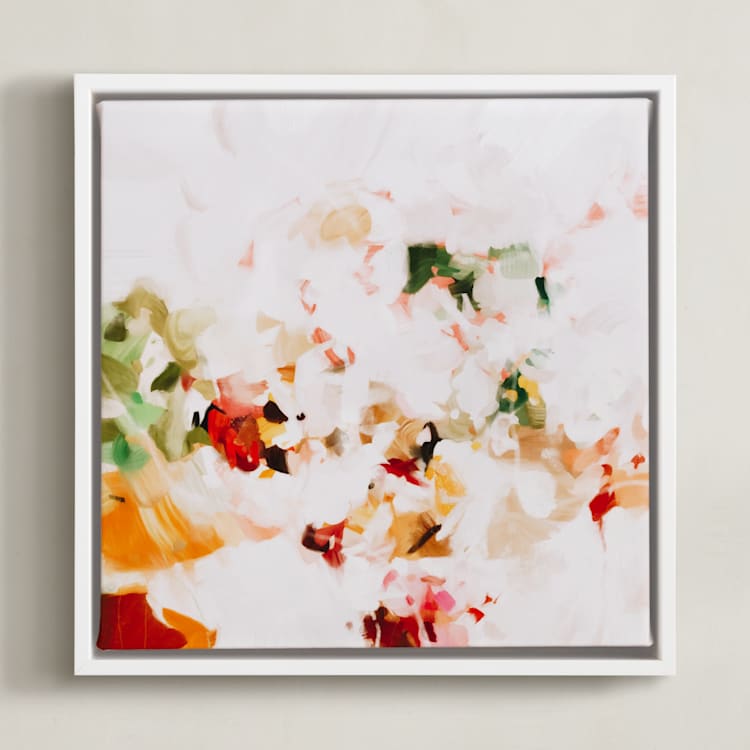 "Isa" - Art Print in Warm Biege by Parima Studio - Framed Canvas
