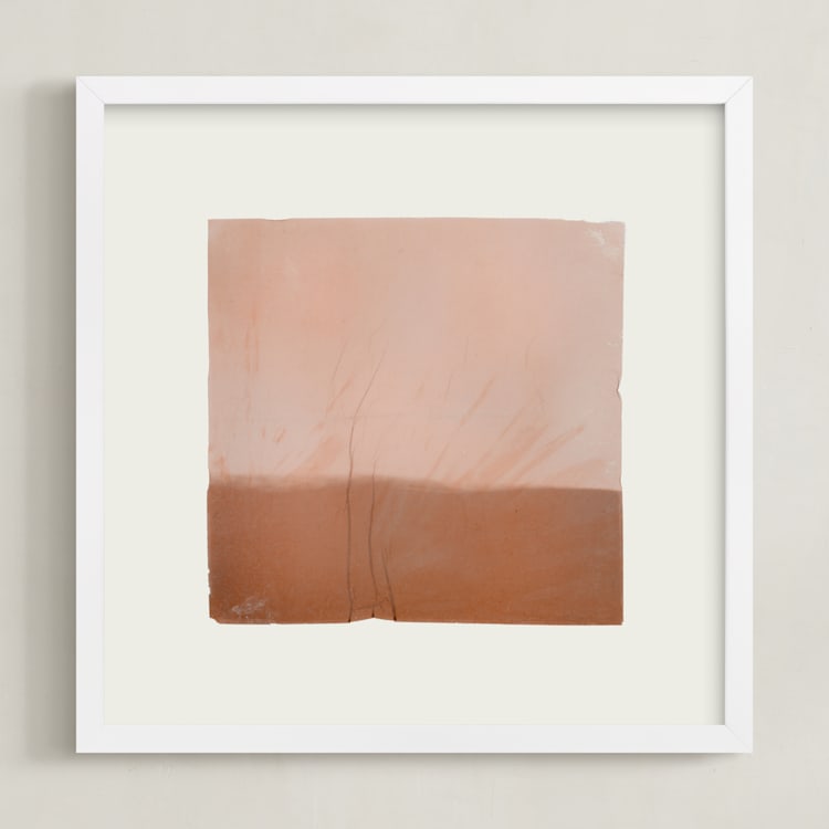 "Quatrain 3" - Art Print in Cranberry by Kamala Nahas - Framed