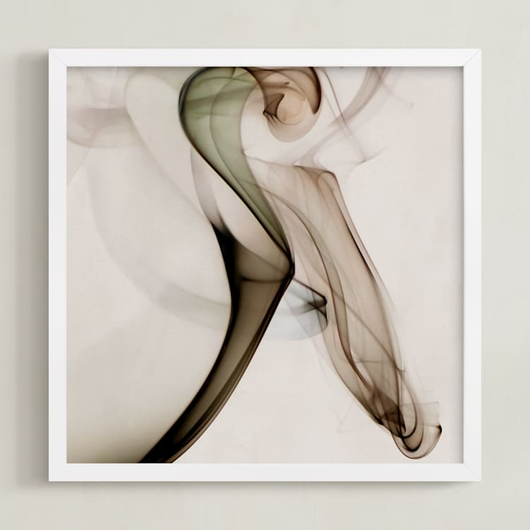 "Decline" - Art Print in Latte by Anne Ciotola - Framed