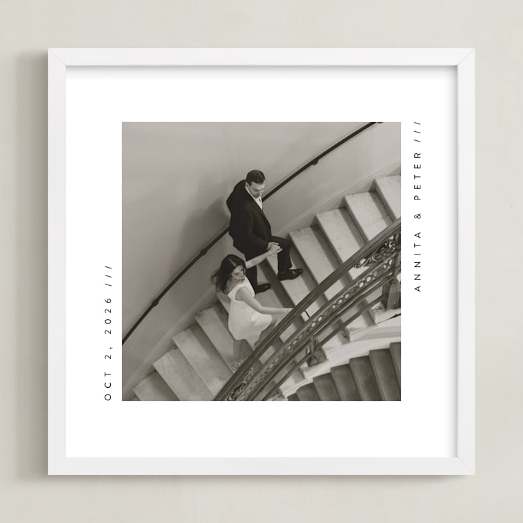 "Framed Photo: Contemporary Typo" - Framed Photo in Ink by Lucrecia Caporale - Framed