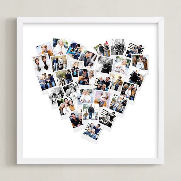 "Heart Snapshot Mix® Photo Art" - Framed Photo in White by Minted - Framed