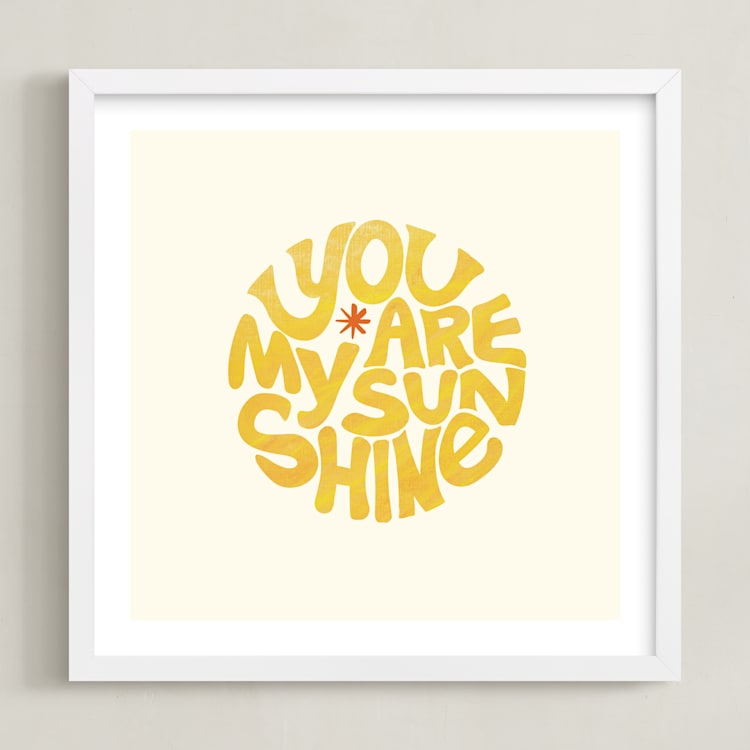 "Forever Sunshine" - Art Print in Sunflower by Carrie ONeal - Framed