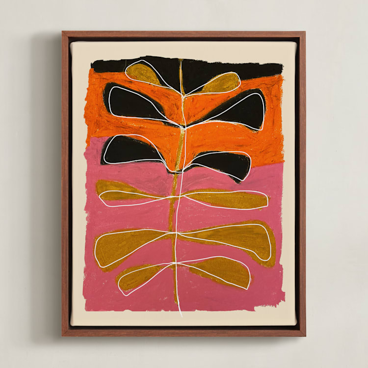 "Underground Opera" - Art Print in Rosebud by Deborah Velasquez - Framed Canvas