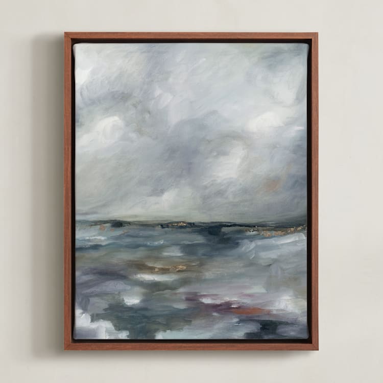 "Le éclat 2" - Art Print in Cloud Blue by Nicoletta Savod - Framed Canvas