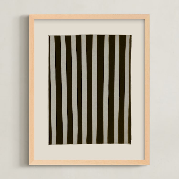 "True Stripes 1" - Art Print in Zebra by Kamala Nahas - Framed