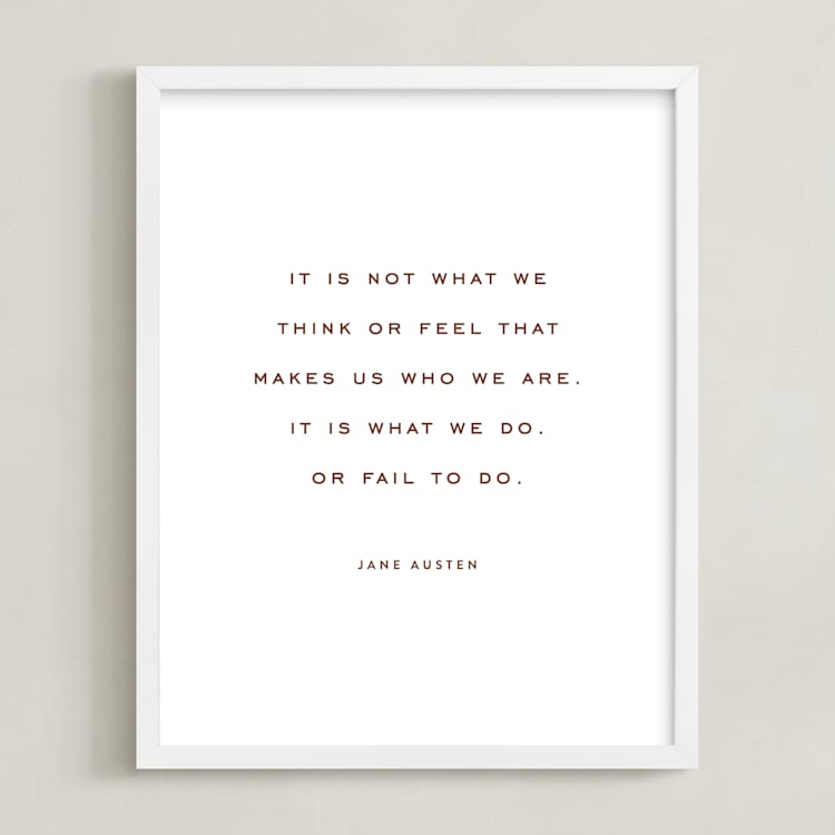 "Your Quote: Portrait Orientation Custom Print" - Custom Print in Rustique by Minted - Framed