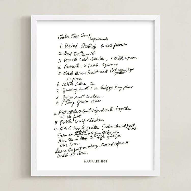 "Your Text: Custom Print " - Custom Print in Black by Minted - Framed