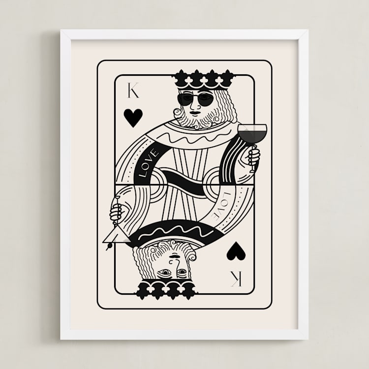 "The King: Custom Print" - Custom Print in Champagne by Jenna Holcomb - Framed