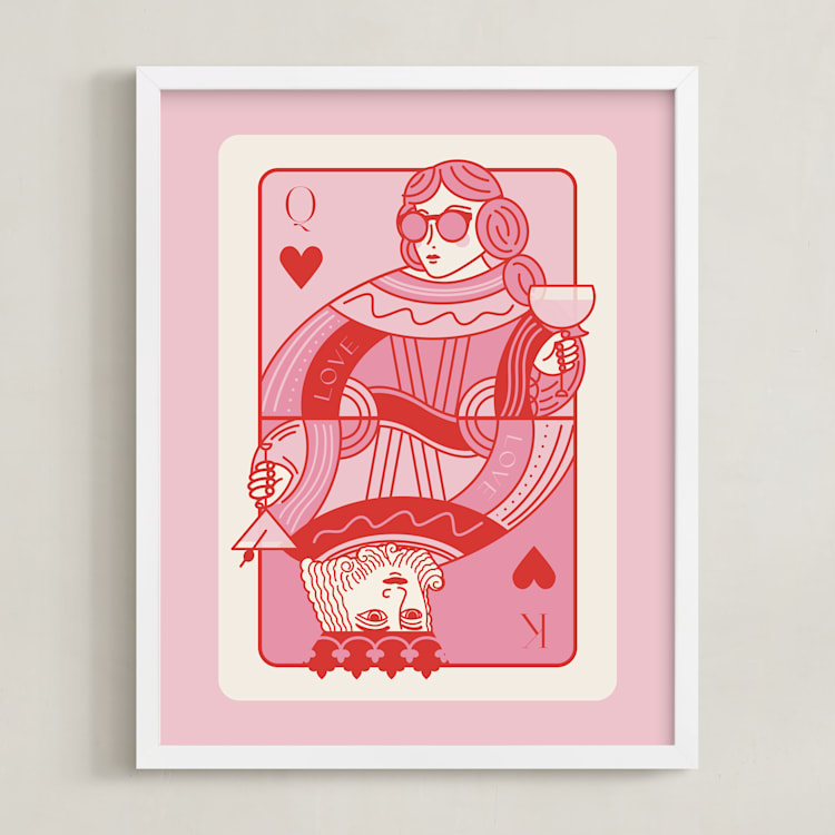 "The King and Queen: Custom Print" - Custom Print in Bubblegum by Jenna Holcomb - Framed