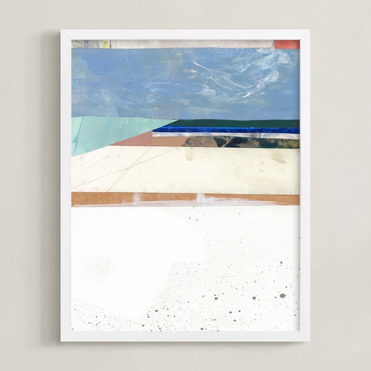 "The Weight of the Sky" - Art Print in Denim by Erin McCluskey Wheeler - Framed