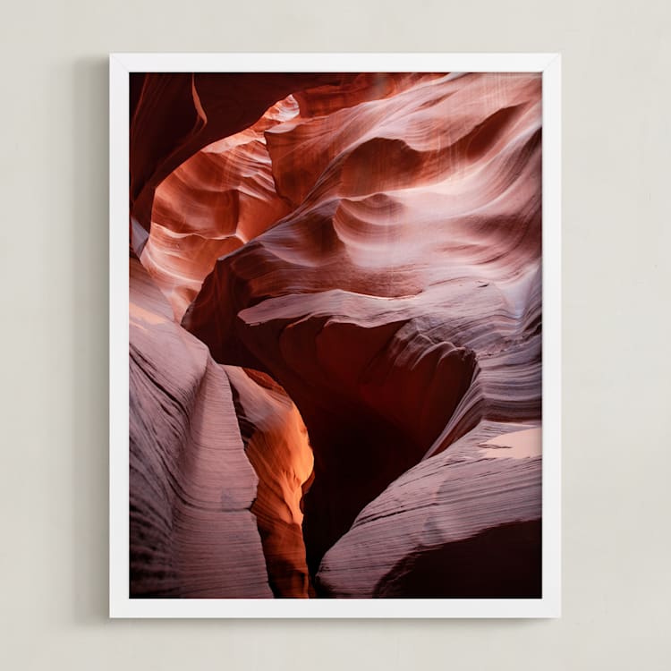 "Sandstone and Light" - Art Print in Terracotta by Eric Clegg - Framed