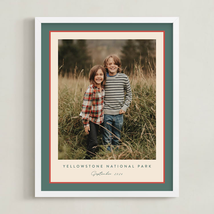 "Ribbon Frame: Portrait Framed Photo" - Framed Photo in Sprig by Carolyn MacLaren - Framed