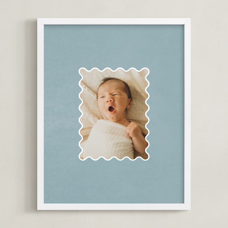 "Squiggle: Portrait" - Framed Photo in Sky by Kelly Watkins - Framed