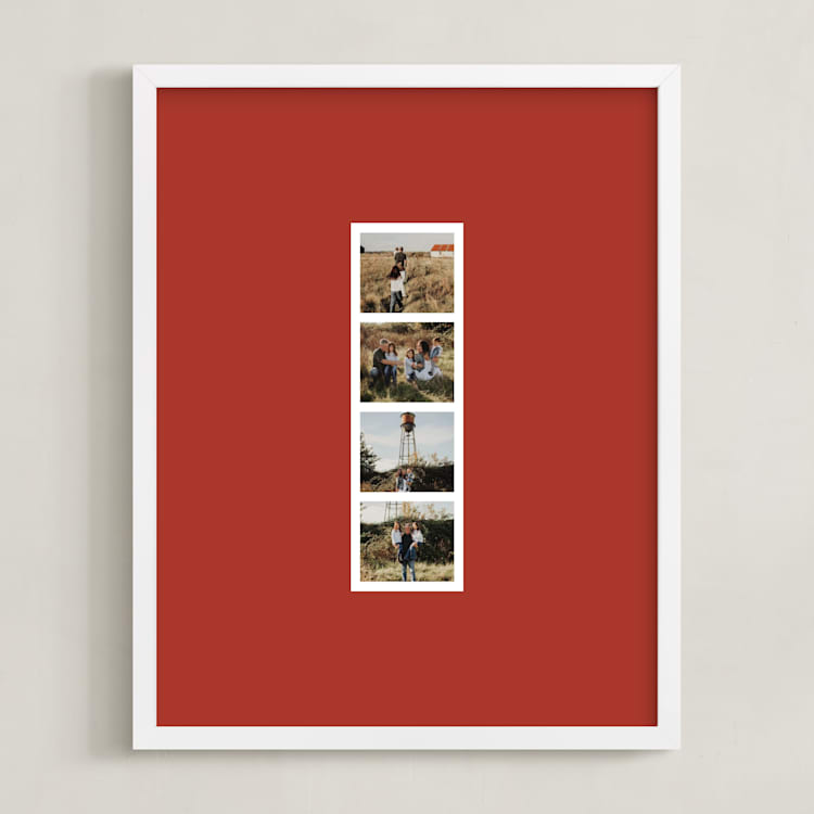 "Filmstrip Hue" - Framed Photo in Rust by Inkblot Design - Framed