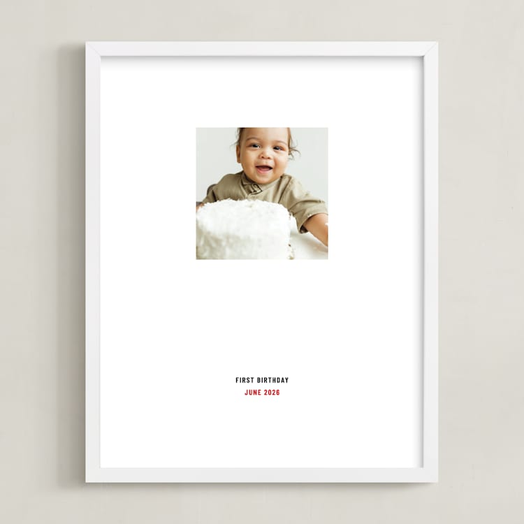 "Stamped Snap: Framed Photo" - Framed Photo in White by Minted - Framed