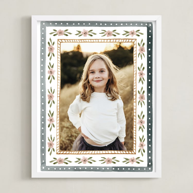 "Embellished Frame: Framed Photo" - Framed Photo in Sea by leslie hamer - Framed
