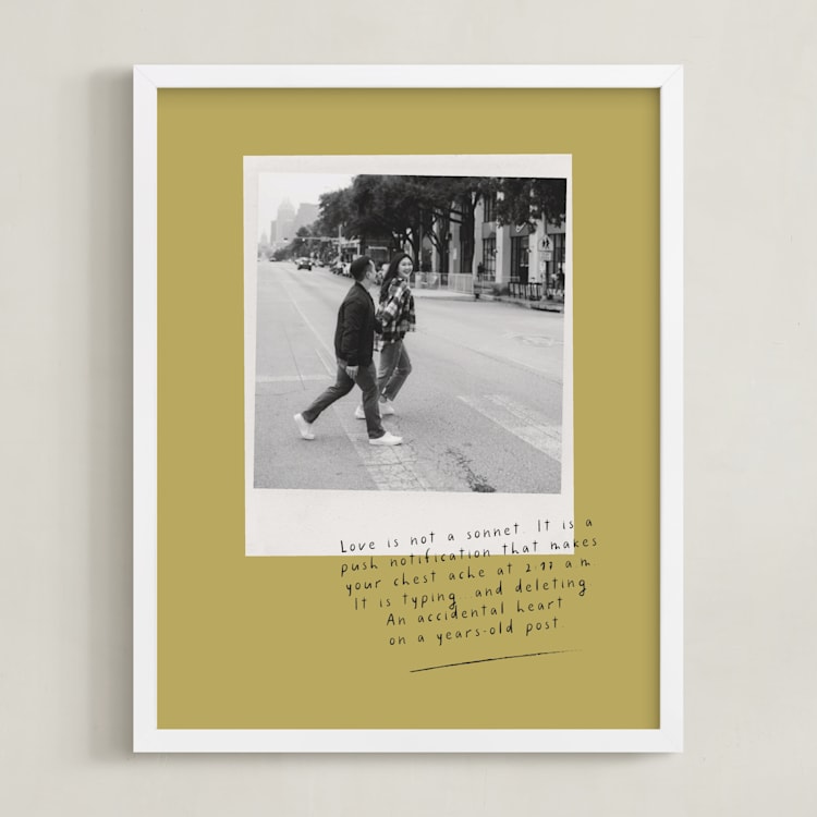 "Framed Photo: Modern Love" - Framed Photo in Vintage Gold by Maja Cunningham - Framed