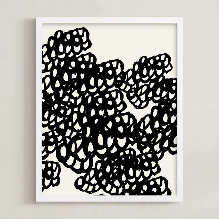 "Black Sheep" - Art Print in Noir by rose lindo - Framed
