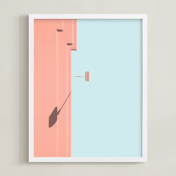 "Palm Springs - A Color Study I" - Art Print in Palm Springs Blue by Lisa Sundin - Framed