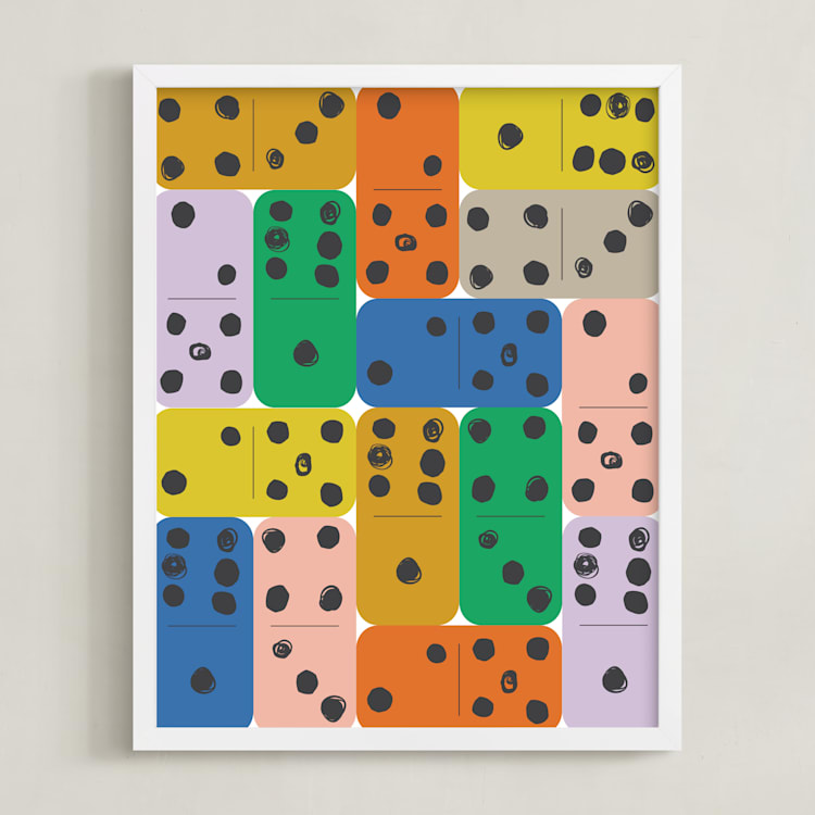 "Fun & Games I" - Art Print in Multi by Ampersand Design Studio - Framed