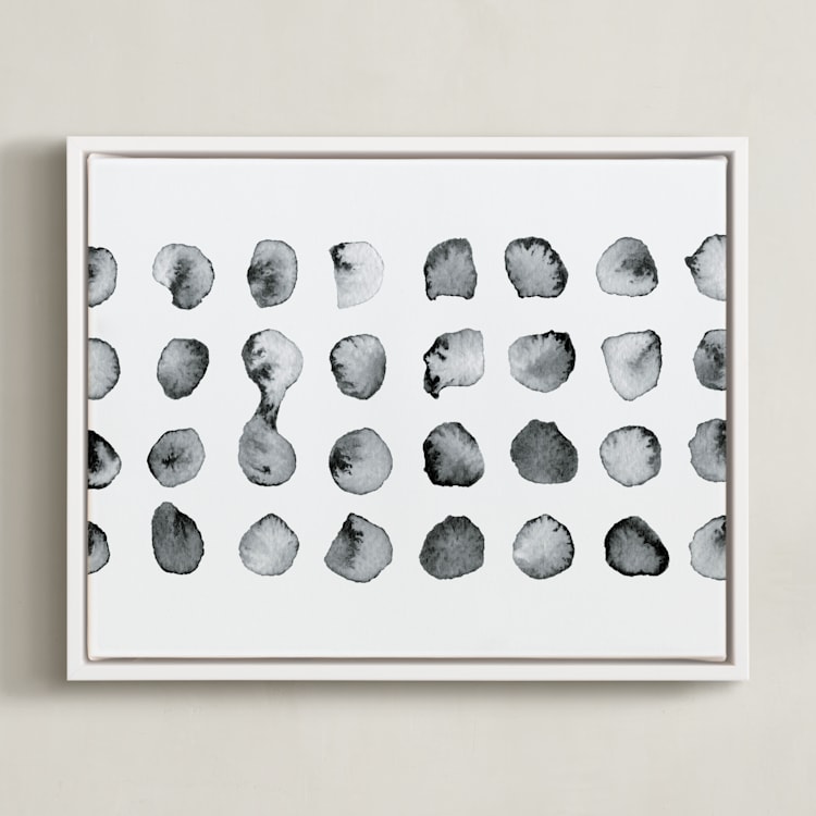 "Calculation" - Art Print in Black and White by Stephanie Nowotarski - Framed Canvas