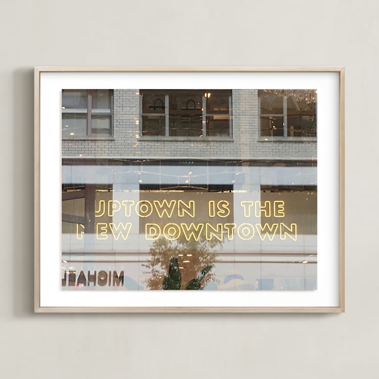 "Uptown" - Art Print in golden brown by Sea and Sky - Framed
