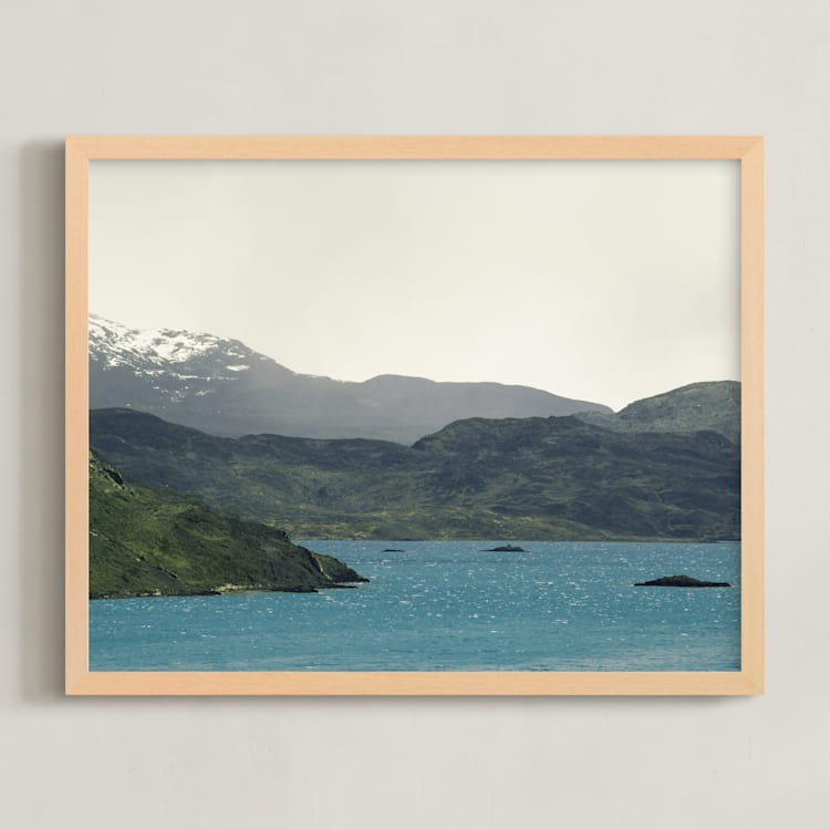 "Landscape 1" - Art Print in Ocean Blue by lulu and isabelle - Framed