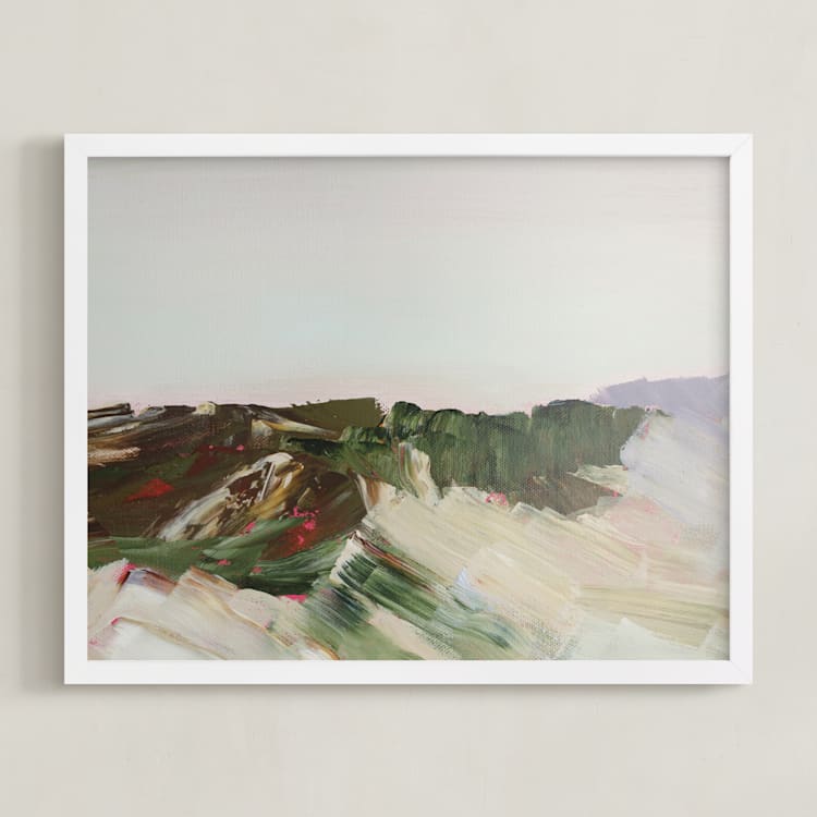 "Hilltop II" - Art Print in Grasses by Kayla King - Framed