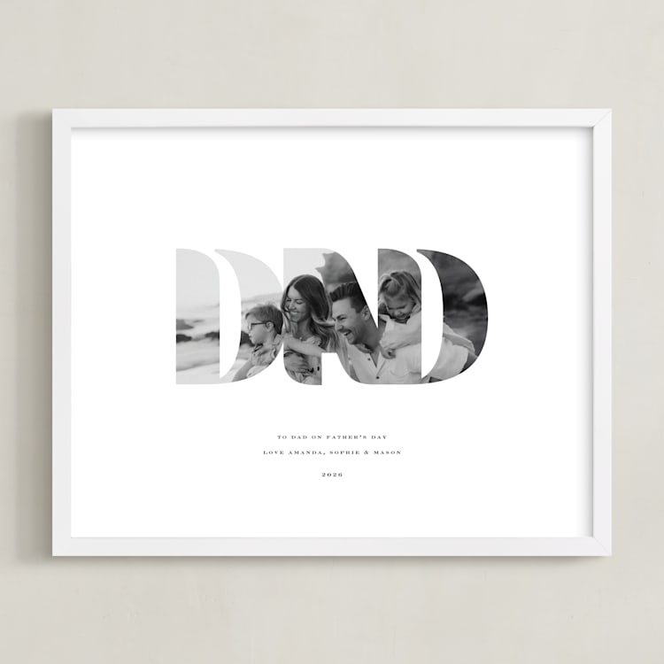 "DAD: Framed Photo" - Framed Photo in Chalk by Olivia Kanaley Inman - Framed