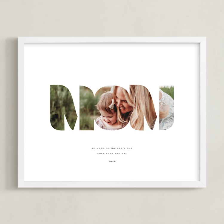 "MOM: Framed Photo" - Framed Photo in Chalk by Olivia Kanaley Inman - Framed