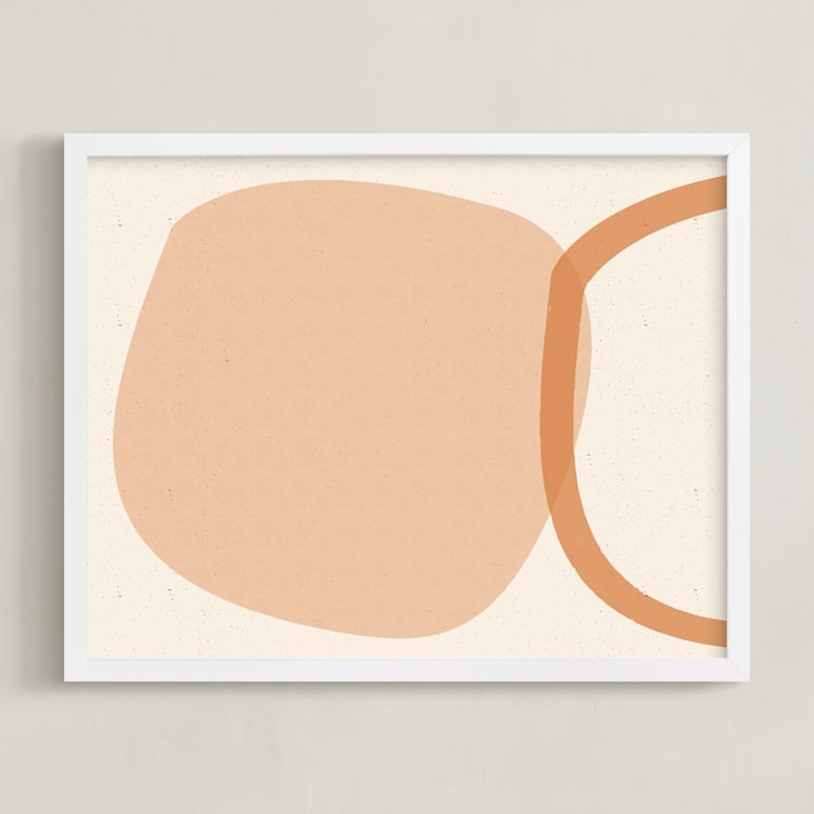 "Organics_9_2_A" - Art Print in Earthy Colors by Alain Castoriano - Framed