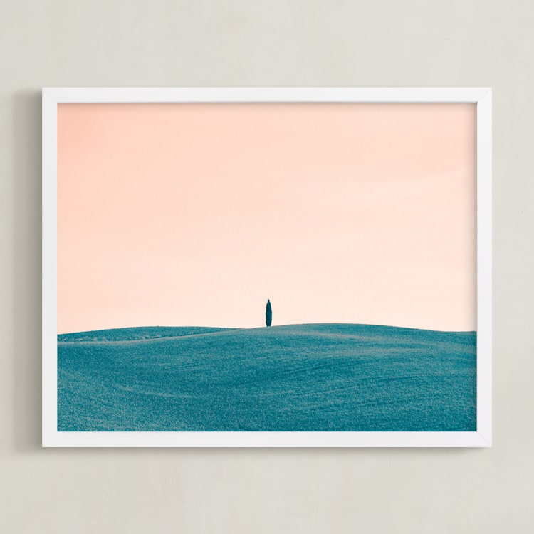 "Tuscan Hills 01" - Art Print in Sunset by Kelsey Mucci - Framed