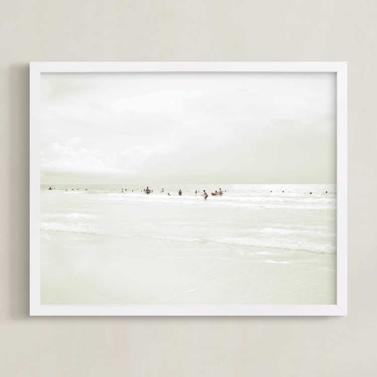 "A Day in Summer" - Art Print in White Sand by Rega - Framed