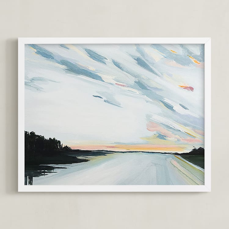 "Last Run" - Art Print in Dusk by Rebecca King - Framed