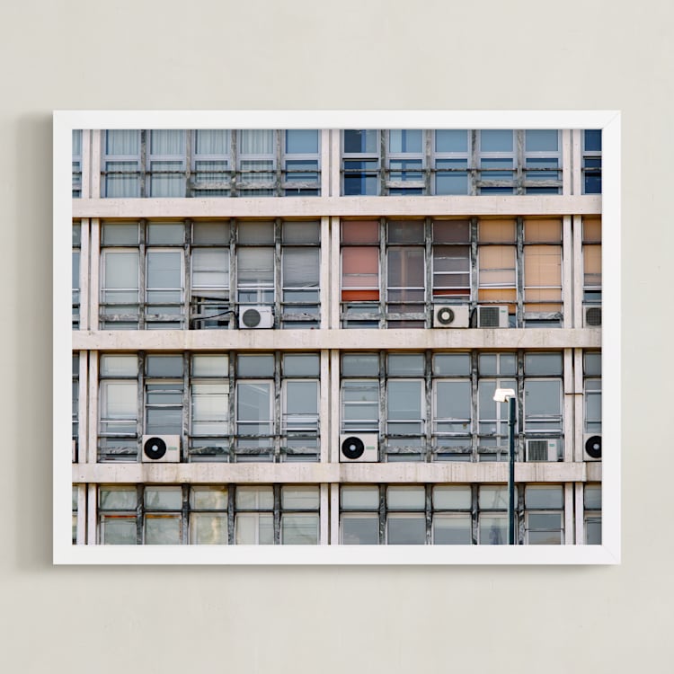 "Urban Palette - Smoky Eyes" - Art Print in Blue Grey by lulu and isabelle - Framed