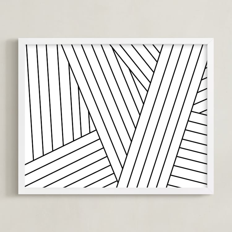 "Tension (Landscape)" - Art Print in Black and White by Jaime Derringer - Framed
