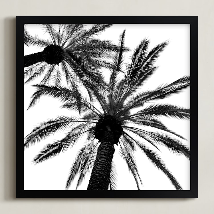 "Pattern In The Sky" - Art Print in Black and White by Leslie Le Coq - Framed