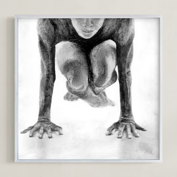 "Focus" - Art Print in smoke by Shannon - Framed