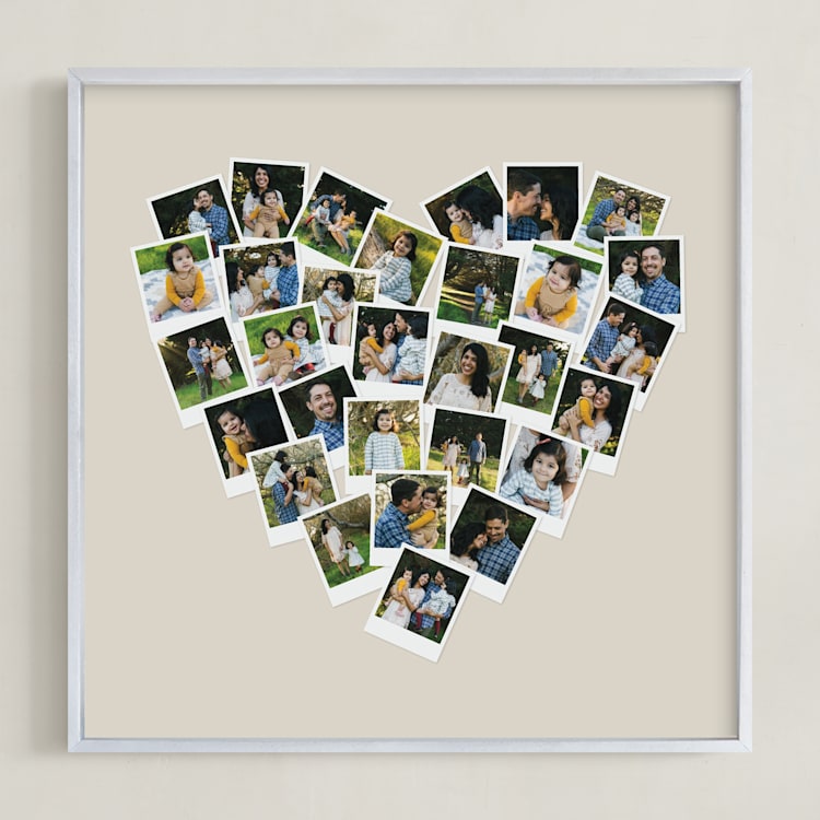 "Heart Snapshot Mix® Hues Photo Art" - Framed Photo in Warm Grey by Minted - Framed