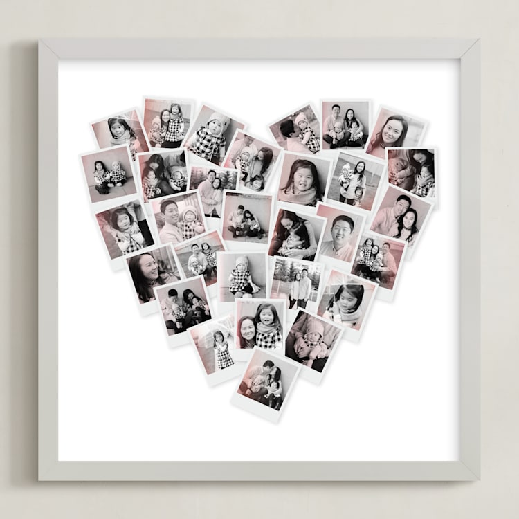 "Filter Heart Snapshot Mix® Photo Art" - Framed Photo in Blush by Minted - Framed