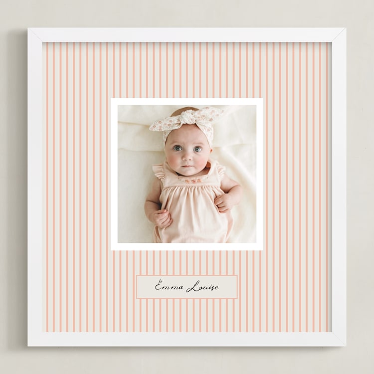 "Framed Photo: Preppy Stripes" - Framed Photo in Cantelope by Benita Crandall - Framed
