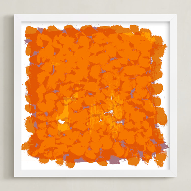 "Miami Still Life" - Art Print in Tropical Orange by Alain Castoriano - Framed