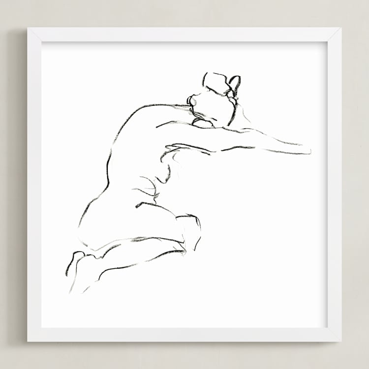 "Model9" - Art Print in White by Miranda Mol - Framed