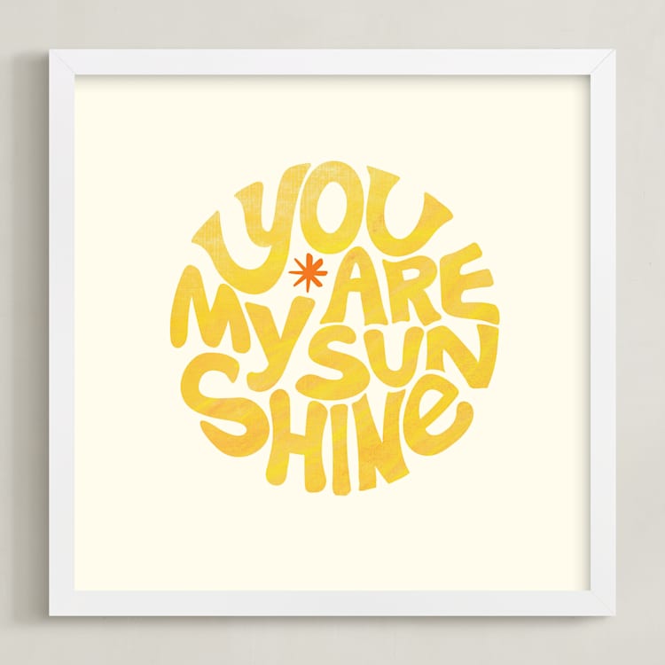 "Forever Sunshine" - Art Print in Sunflower by Carrie ONeal - Framed