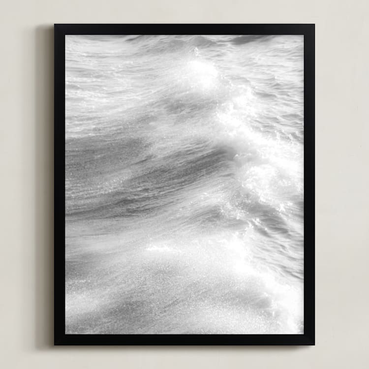 "Staten Sea 1" - Art Print in Silver Grey by Lisa Sundin - Framed