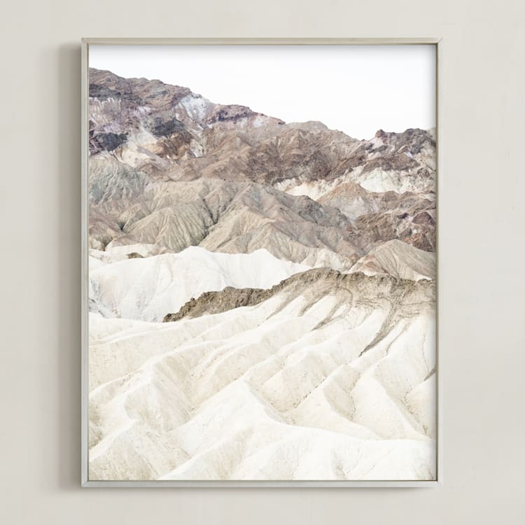 "white canyon 3" - Art Print in cream by Kamala Nahas - Framed