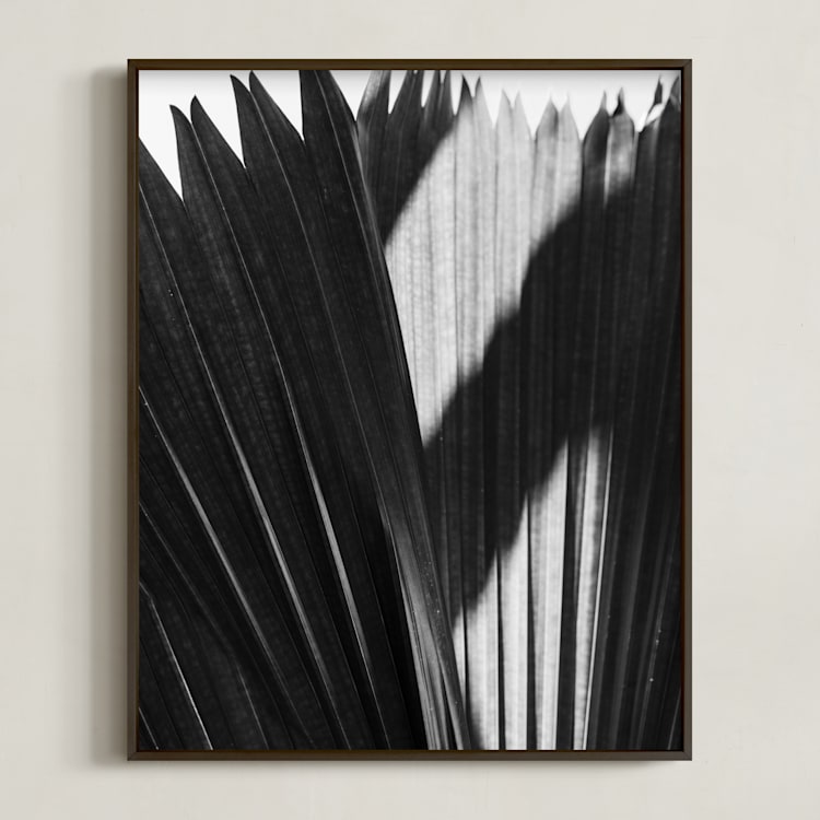 "Palmery 2" - Art Print in Black and White by Catherine Culvenor - Framed