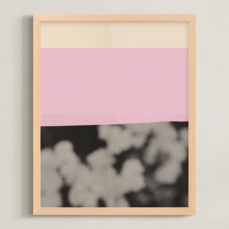"Among the Wildflowers 1" - Art Print in Lilac by Morgan Kendall - Framed